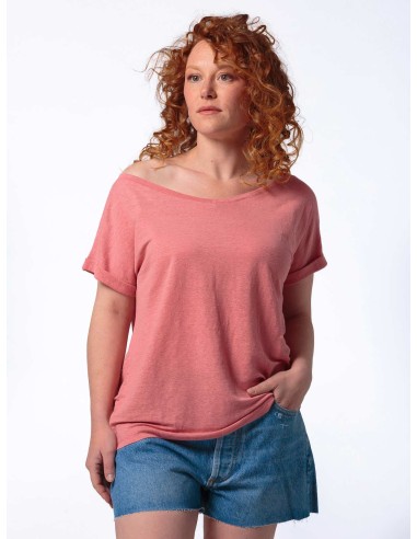 T-SHIRT DONNA AMPIA IN 100% CANAPA