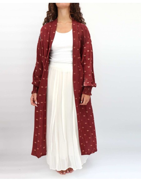 KIMONO LUNGO IN PURA SETA INDIANA "ECHO"