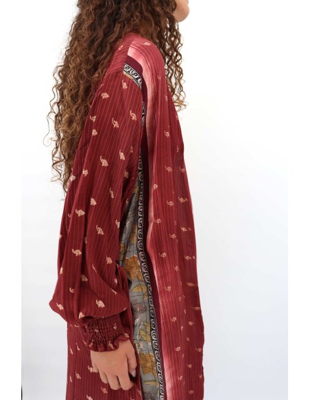KIMONO LUNGO IN PURA SETA INDIANA "ECHO"