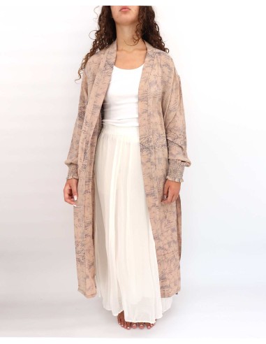 KIMONO LUNGO IN PURA SETA INDIANA "ECHO"