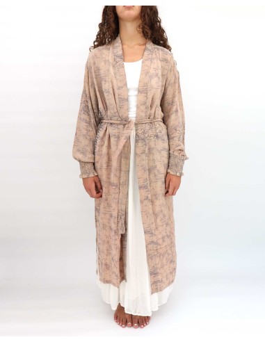 KIMONO LUNGO IN PURA SETA INDIANA "ECHO"