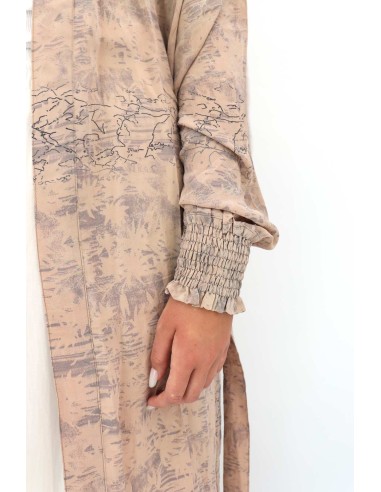 KIMONO LUNGO IN PURA SETA INDIANA "ECHO"