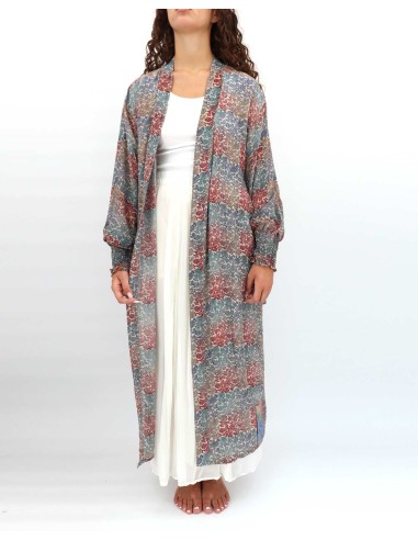 KIMONO LUNGO IN PURA SETA INDIANA "ECHO"