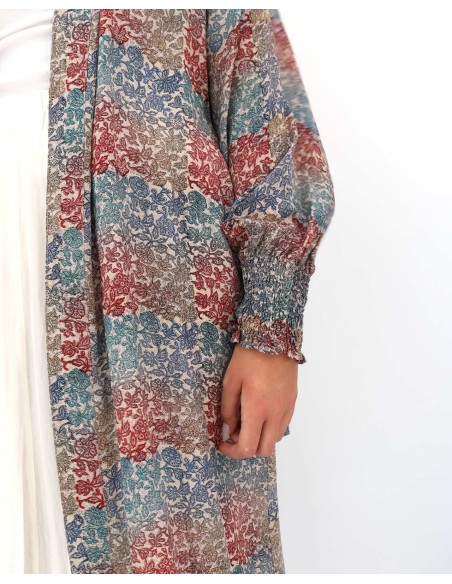 KIMONO LUNGO IN PURA SETA INDIANA "ECHO"