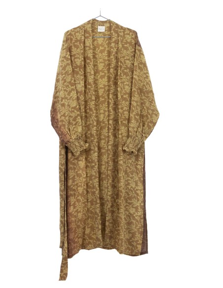 KIMONO LUNGO IN PURA SETA INDIANA "ECHO"