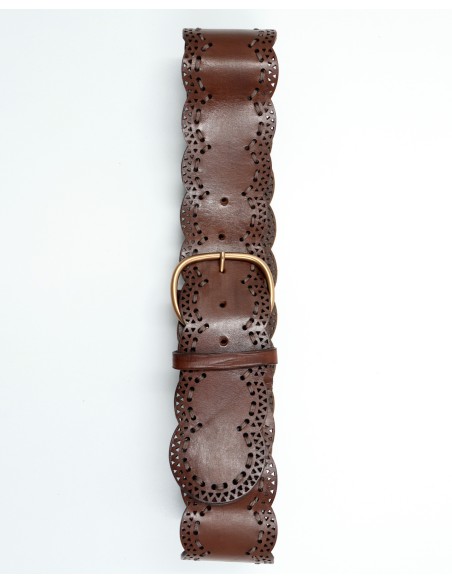 CINTURA ARTIGIANALE  IN PELLE NATURALE "VENUS"