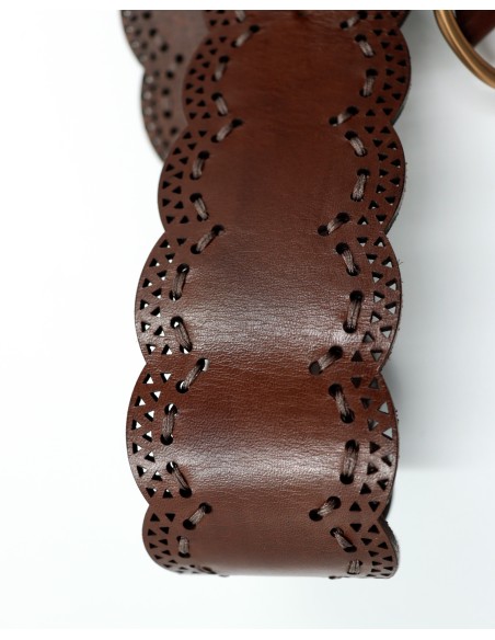 CINTURA ARTIGIANALE  IN PELLE NATURALE "VENUS"