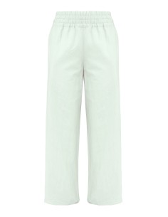 PANTALONE IN SETA E COTONE "TIME" - BIANCO