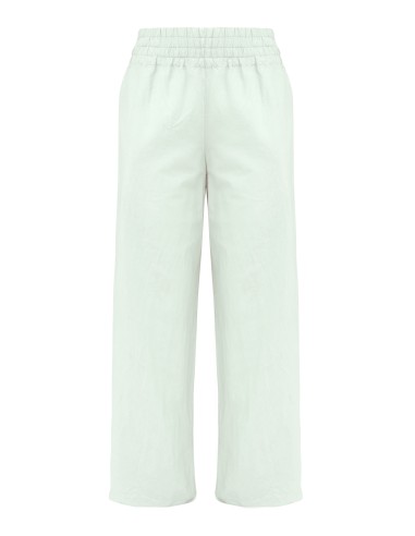 PANTALONE IN SETA E COTONE "TIME"