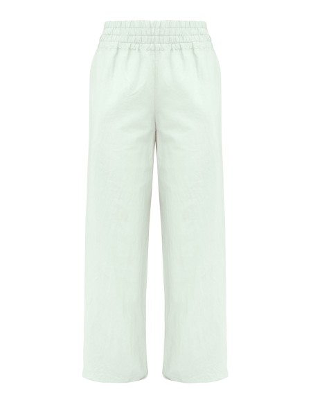 PANTALONE IN SETA E COTONE "TIME"