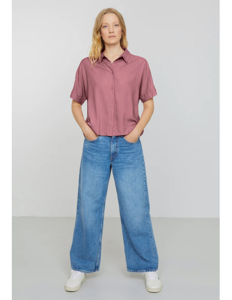 CAMICETTA MANICHE CORTE IN ECOVISCOSA LENZING ECOVERO "BRUNNERA"