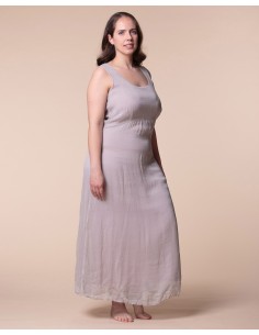 ABITO IN SETA "HONNA" - GRIGIO