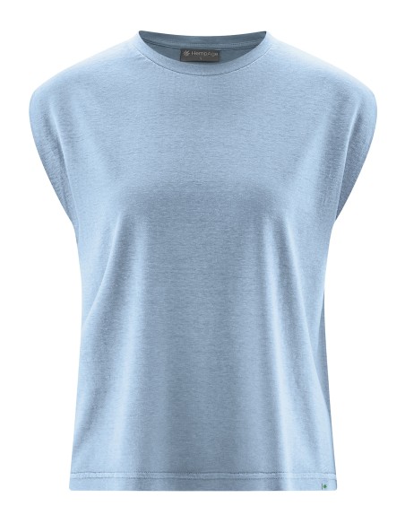 T-SHIRT SMANICATA IN CANAPA E COTONE BIOLOGICO