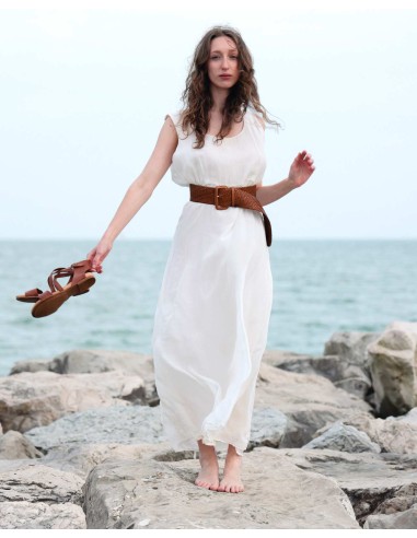 ABITO IN PURA SETA INCRESPATA "ZETA"