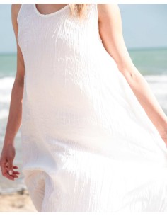 ABITO IN PURA SETA INCRESPATA "ZETA" - BIANCO 2