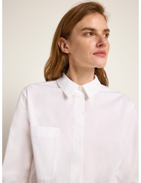 CAMICIA OVERSIZE IN 100% COTONE BIOLOGICO GOTS "LAURA"