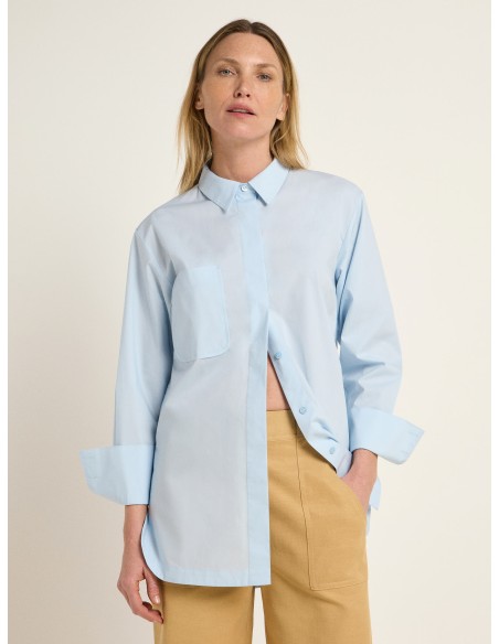 CAMICIA OVERSIZE IN 100% COTONE BIOLOGICO GOTS "LAURA"