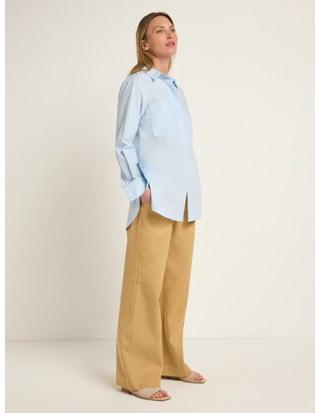 CAMICIA OVERSIZE IN 100% COTONE BIOLOGICO GOTS "LAURA"
