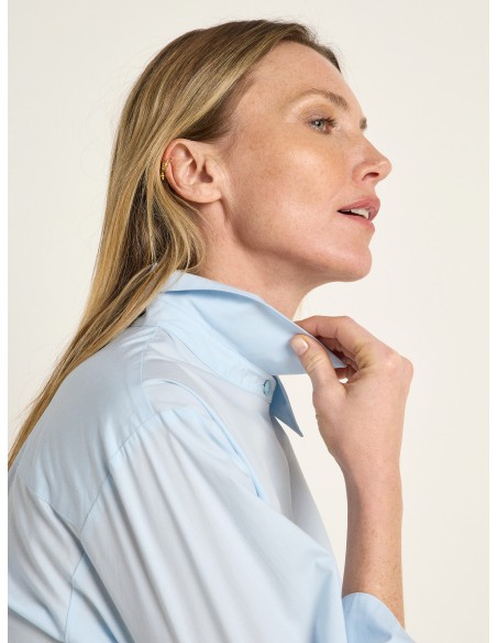 CAMICIA OVERSIZE IN 100% COTONE BIOLOGICO GOTS "LAURA"