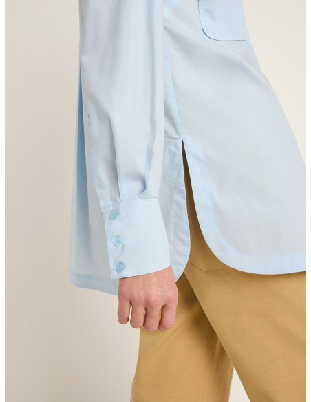 CAMICIA OVERSIZE IN 100% COTONE BIOLOGICO GOTS "LAURA"
