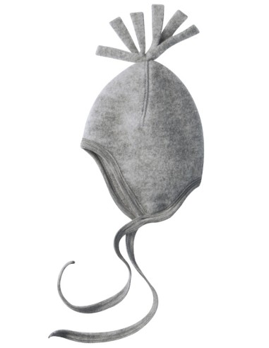 BERRETTO BIMBI IN PILE DI LANA MERINO "CIUFFO"