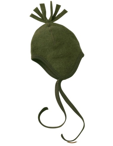 BERRETTO BIMBI IN PILE DI LANA MERINO "CIUFFO"