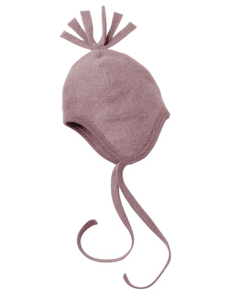 BERRETTO BIMBI IN PILE DI LANA MERINO "CIUFFO"