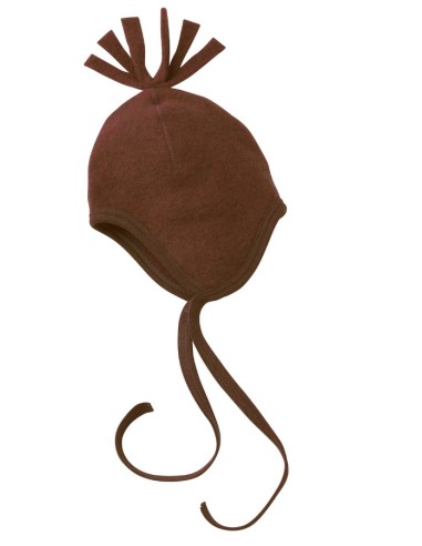 BERRETTO BIMBI IN PILE DI LANA MERINO "CIUFFO"