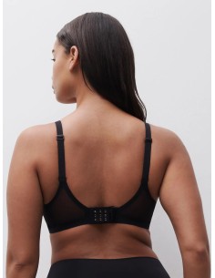 REGGISENO CON FERRETTO COPPA PREFORMATA "PURE LACE" - NERO 2