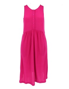 ABITO LUNGO IN SETA LINO E VISCOSA "CINDY" - FUXIA
