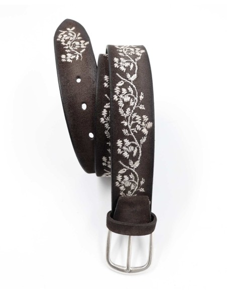 Lucky Brand Cintura Da Donna In Pelle Intrecciata – Stile Western Con Fibbia In Nichel (Larga 3 Cm)