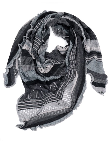 STOLA TRIANGOLARE IN LANA MERINO 100X200 "KYRA"