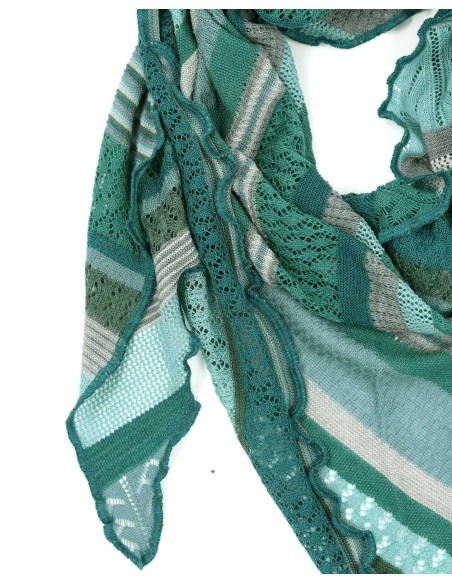 STOLA TRIANGOLARE IN LANA MERINO 100X200 "KYRA"