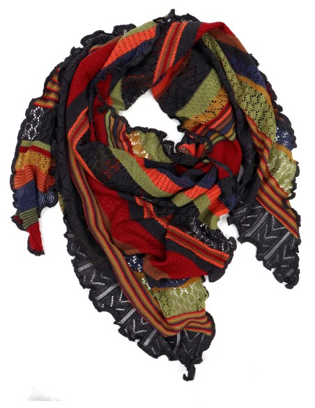 STOLA TRIANGOLARE IN LANA MERINO 100X200 "KYRA"