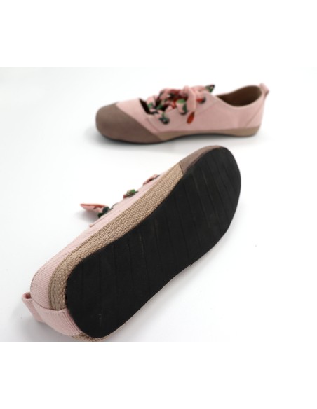 BALLERINE IN COTONE BIOLOGICO CON SUOLA DI PNEUMATICO RICICLATO "BALI BALLET"