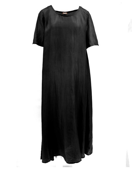 ABITO LUNGO IN PURA SETA "ZANTA"