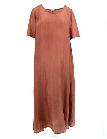 ABITO LUNGO IN PURA SETA "ZANTA"