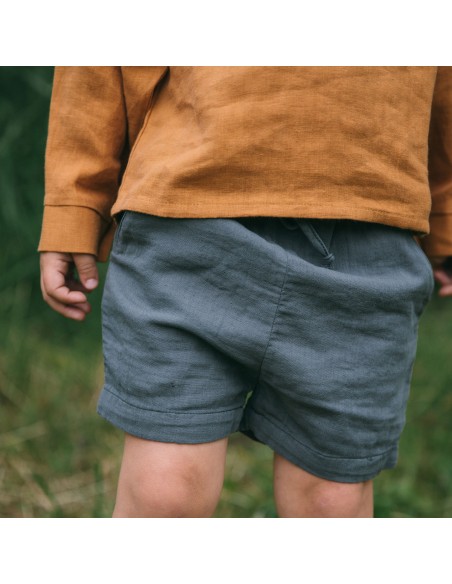 PANTALONE CORTO UNISEX IN 100% LINO "ARKIE"