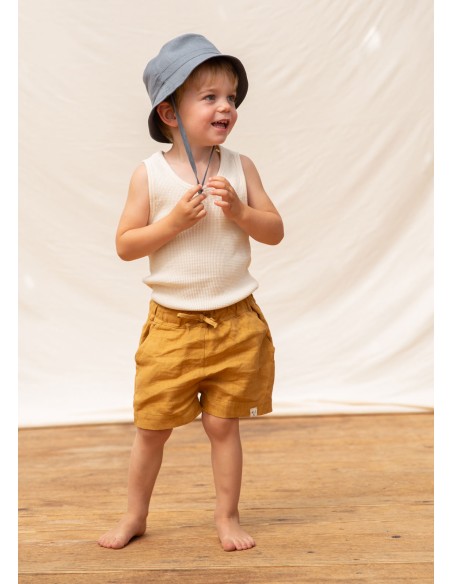 PANTALONE CORTO UNISEX IN 100% LINO "ARKIE"