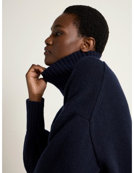 MAGLIONE OVERSIZE IN LANA E COTONE BIO