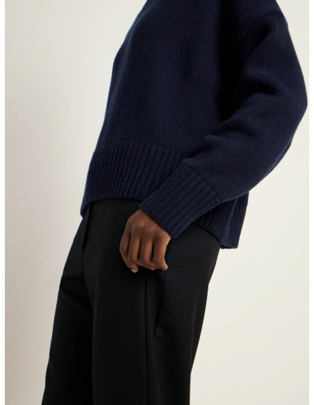 MAGLIONE OVERSIZE IN LANA E COTONE BIO