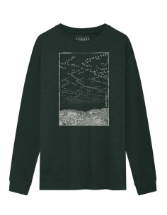 T-SHIRT UOMO IN COTONE BIOLOGICO "MIGRATION" - VERDE