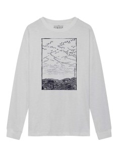 T-SHIRT UOMO IN COTONE BIOLOGICO "MIGRATION" - BIANCO