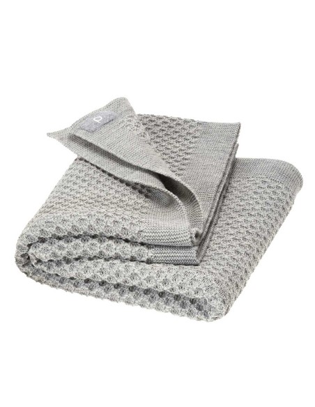 COPERTINA IN PURA LANA NEONATI 80X100 A NIDO D'APE