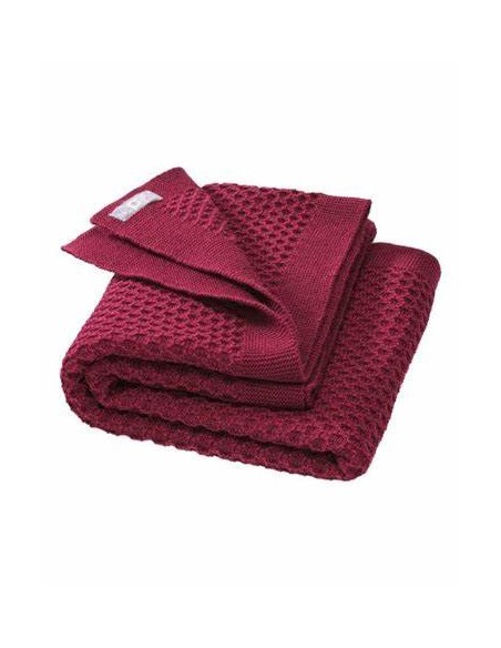 COPERTINA IN PURA LANA NEONATI 80X100 A NIDO D'APE