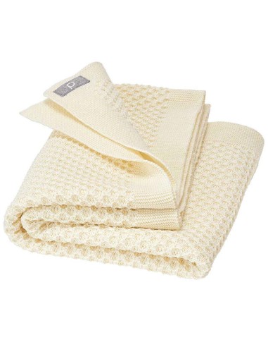 COPERTINA IN PURA LANA NEONATI 80X100 A NIDO D'APE