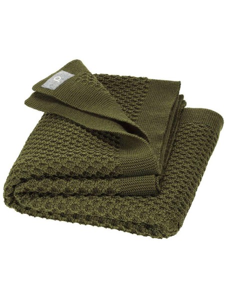 COPERTINA IN PURA LANA NEONATI 80X100 A NIDO D'APE