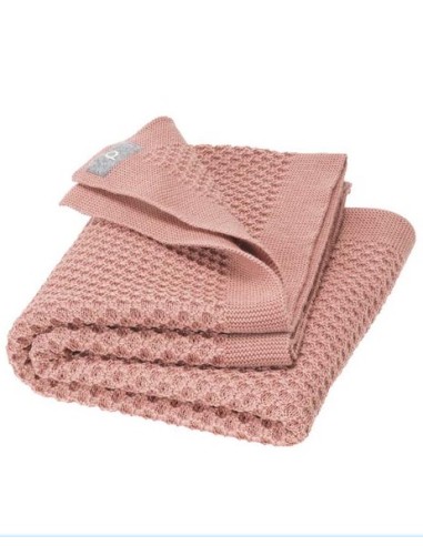 COPERTINA IN PURA LANA NEONATI 80X100 A NIDO D'APE