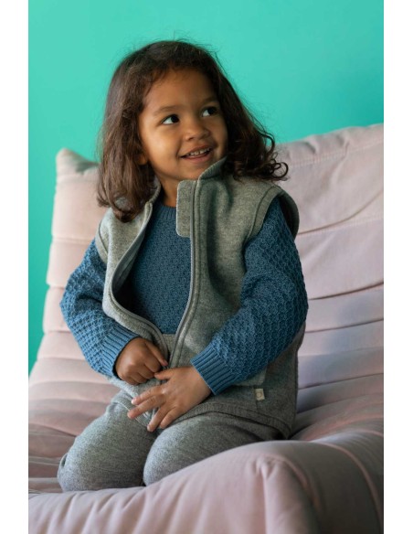 MAGLIONCINO KIDS IN 100% LANA MERINO BIOLOGICA LAVORATO