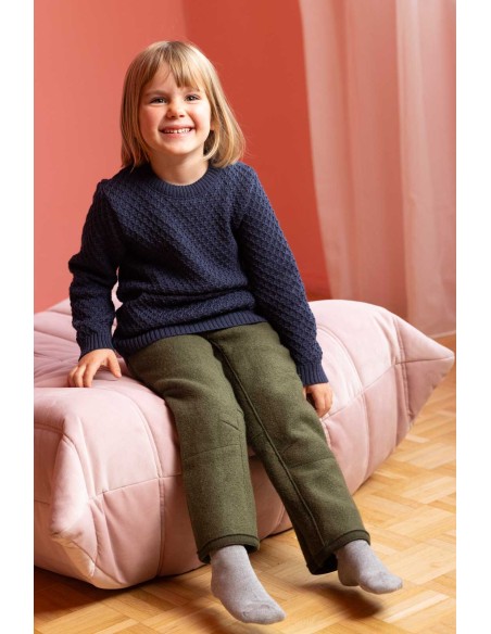 MAGLIONCINO KIDS IN 100% LANA MERINO BIOLOGICA LAVORATO